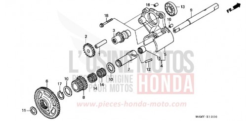 BOITE RENVERSEMENT MARCHE GL1500SEX de 1999